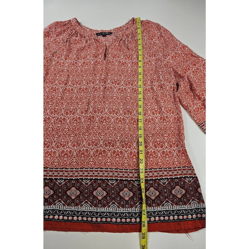 Ava Christine peasant style tunic blouse XL popover EUC  Career casual - Picture 7 of 8